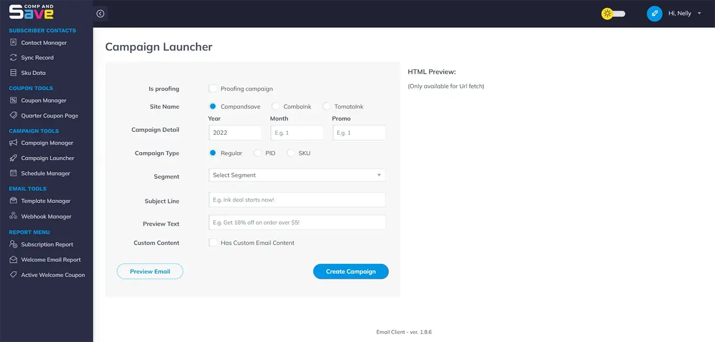 Email Marketing Internal System